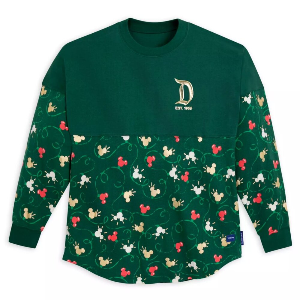 Disneyland Mickey Mouse Icon Holiday Christmas Lights Spirit Jersey CHILD SMALL